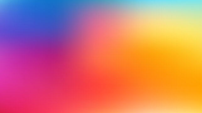 Abstract blurred gradient mesh background in bright rainbow colors. Colorful smooth banner template. Easy editable soft colored vector illustration in EPS10 without transparency.