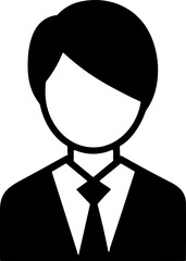 Simple person worker isolated black icon