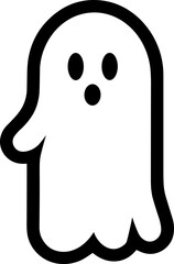 Simple ghost isolated black icon