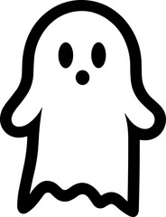 Simple ghost isolated black icon