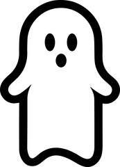 Simple ghost isolated black icon