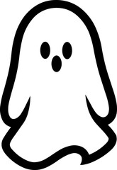 Simple ghost isolated black icon