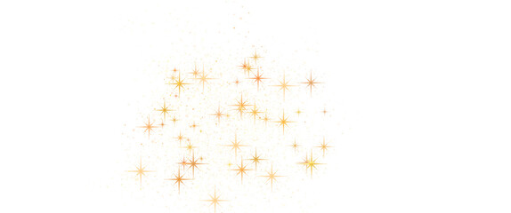 Stars of gold glitters illustrations elements for editorial contents. Frames of the colorful gold color star's  with some free spaces. PNG images