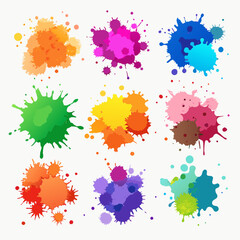 set of colorful splashes	