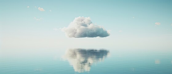 A background featuring a solitary cloud in a vast clear sky