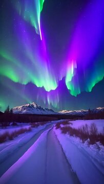 Aurora borealis landscape photography