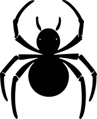 Simple spider isolated black icon