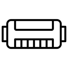 harmonica icon, simple vector design - obrazy, fototapety, plakaty