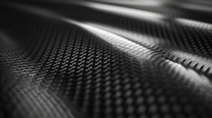Black carbon fiber texture with intricate woven pattern for high-tech backgrounds. Detailed macro shot of carbon fiber material used in modern engineering.