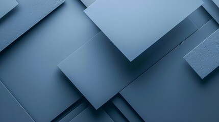 Geometric abstraction in blue hues for modern design inspiration. Sleek and textured geometric shapes on a blue background.