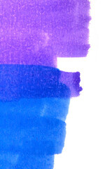 Abstract blended watercolor felt pen colour on paper texture background