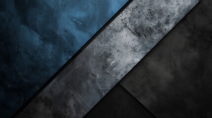 Textured dark blue and metallic gray background with diagonal lines. Contemporary artistic design with blue and gray textures. Modern abstract metal and blue diagonal stripes for backgrounds.