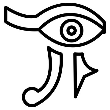 eye of ra icon, simple vector design
