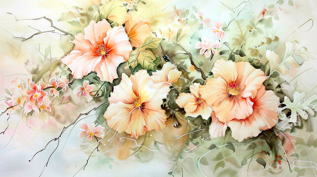 watercolor flowers painting