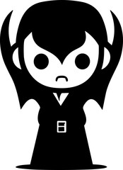 Simple Vampire isolated black icon