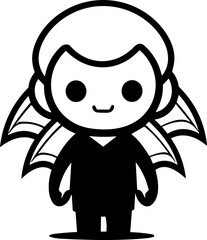Simple Vampire isolated black icon