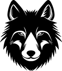 Simple wolf isolated black icon