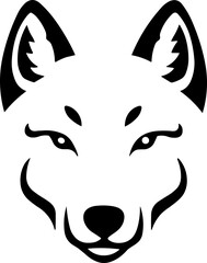 Simple wolf isolated black icon