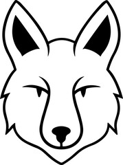 Simple wolf isolated black icon