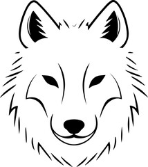 Simple wolf isolated black icon