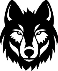 Simple wolf isolated black icon