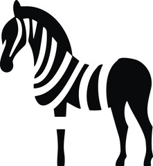zebra Simple isolated black icon © alexandre