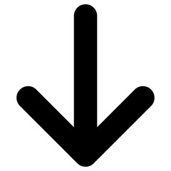 down arrow icon, simple vector design