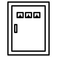 electric panel box icon, simple vector design
