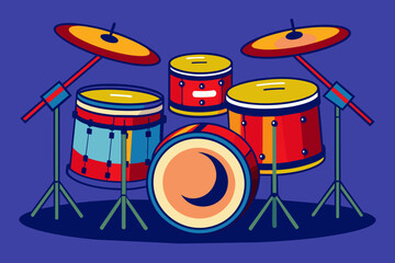 Obraz na płótnie Canvas Drums vector