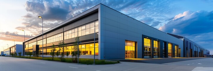 modern building of a warehouse and logistics center