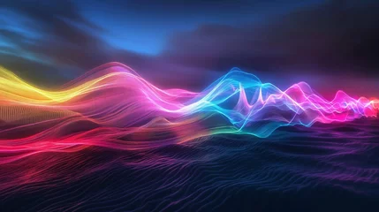  Electric neon currents converge, creating an artificial aurora that bathes the digital landscape in a vibrant symphony of color and motion. © shakeel