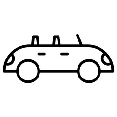 classic car icon, simple vector design
