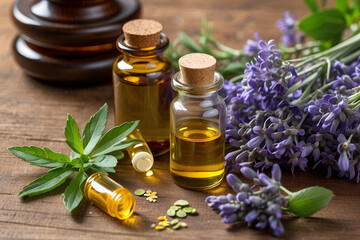 Oil with flowers, Potent Natural Homeopathic Remedy: Holistic Healing for Wellness