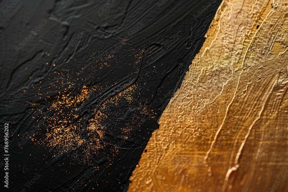 Poster black and gold abstract gradient texture background with copyspace for text