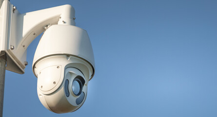 Urban Security: Street Surveillance Camera Keeps Watch