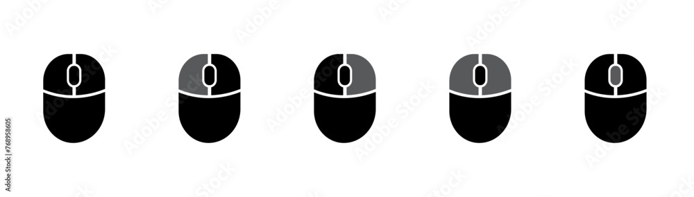 Poster vector icons for clicking on a computer mouse. vector cursor icons for pc. collection of vector icon