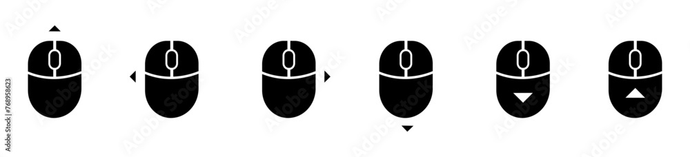 Poster vector icons for clicking on a computer mouse. vector cursor icons for pc. collection of vector icon