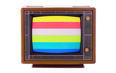 Old style TV, TV Calibration Tool,PNG Image, isolated on Transparent background.