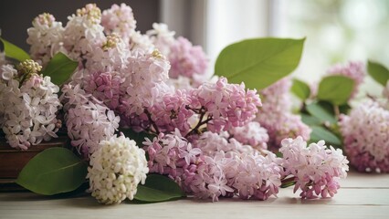 Bouquet of fragrant lilacs.