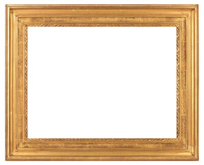 Antique picture frame on a transparent background, in PNG format.