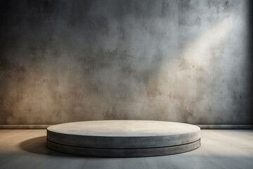 Contemporary circular podium in a minimalist setting