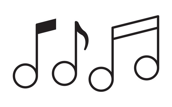 Music notes icon set, Music notes symbol