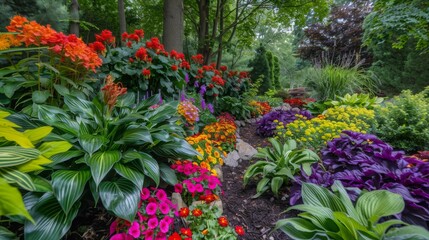 Colorful Flower-Filled Garden