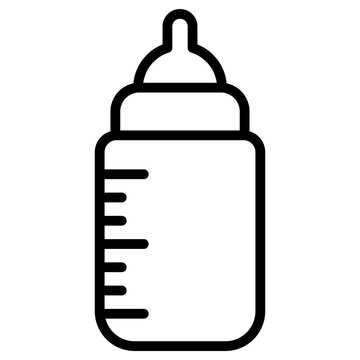 baby bottle icon, simple vector design