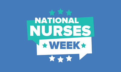National Nurses Week. Thank you nurses. Medical and health care concept. Fighters against viruses and diseases. In honour of the doctors. Celebrated annual in United States. Vector illustration poster