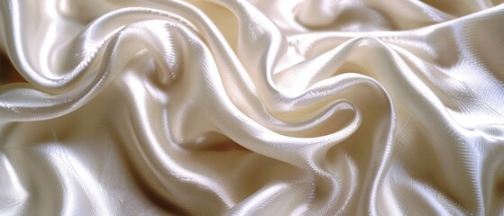   A close-up of white fabric with a wavy design on both ends exudes softness