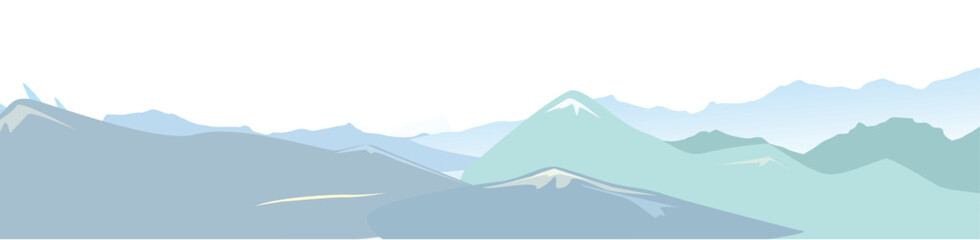 Abstract image of a panoramic view of mountains