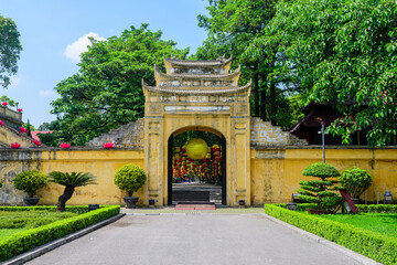 views of hanoi temple, vietnam