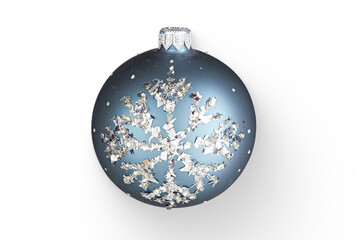 Simple unique concept of xmas ball isolated on plain background , fit for your element project.