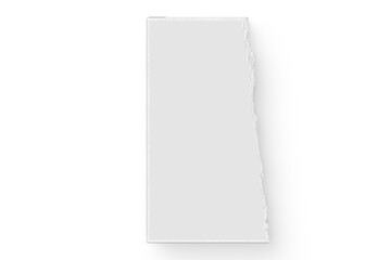 Blank white paper isolated against plain background , fit for project items.